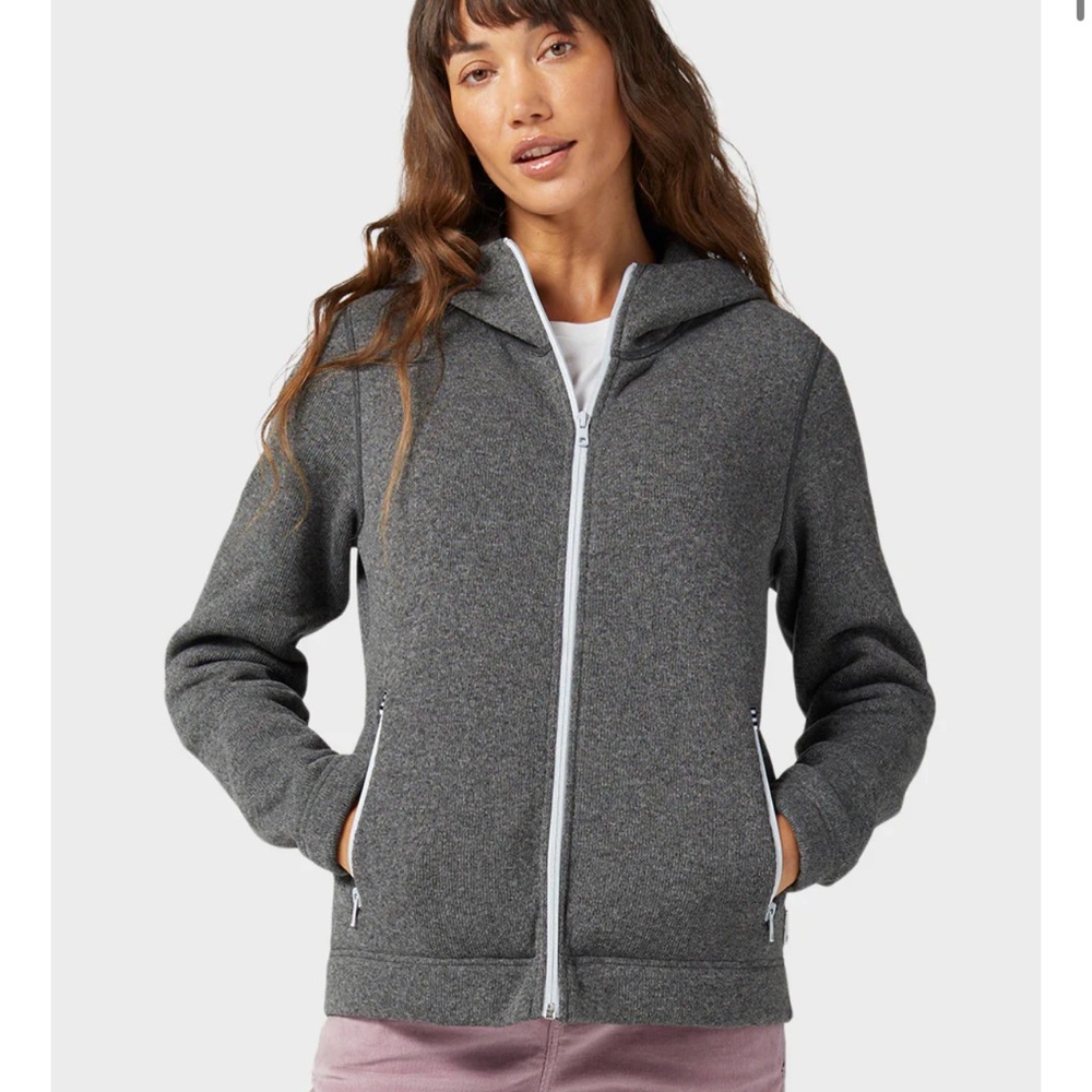 Stio Women's Small Sweetwater Fleece Full Zip Hoodie Abyss Heather NWT
